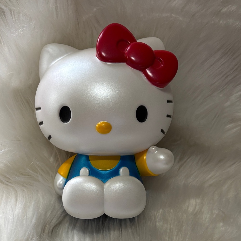 Hello Kitty Doll with Red Bow and Blue Overalls